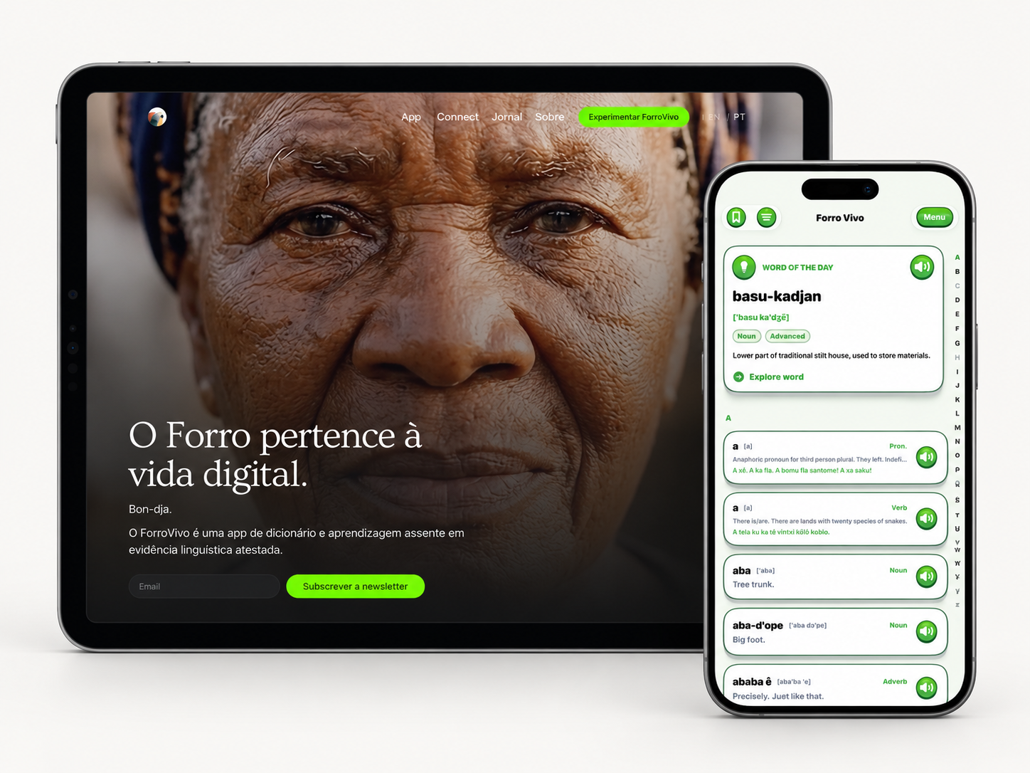 ForroVivo official digital learning platform mockup